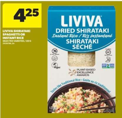 LIVIVA Shirataki Spaghetti or Instant Rice