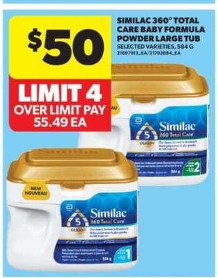 Similac 360° Total Care Baby Formula Powder Large Tub