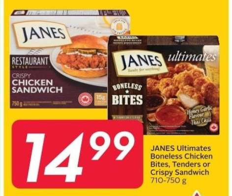 JANES Ultimates Boneless Chicken Bites, Tenders or Crispy Sandwich