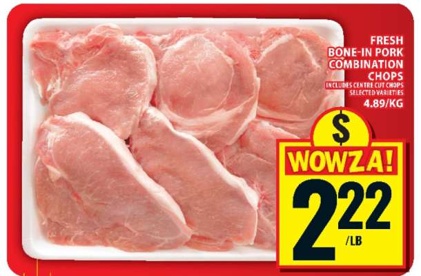 FRESH BONE-IN PORK COMBINATION CHOPS