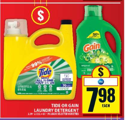 TIDE OR GAIN LAUNDRY DETERGENT