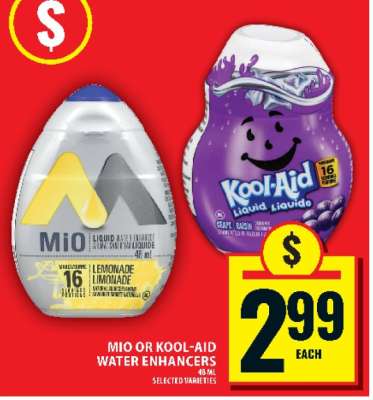 Mio or Kool-Aid Water Enhancers
