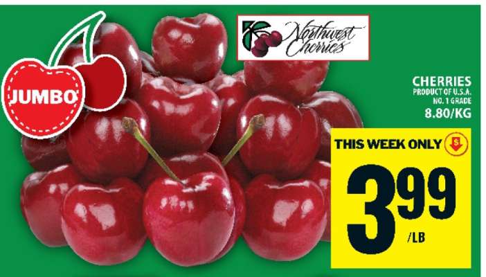 Jumbo Northwest Cherries