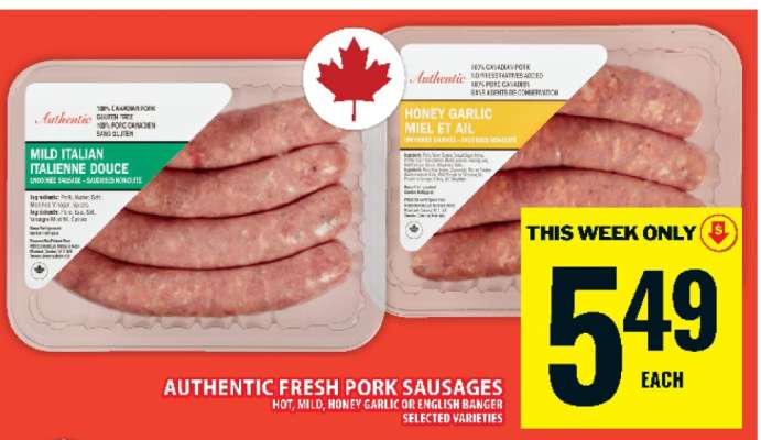 AUTHENTIC FRESH PORK SAUSAGES