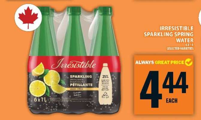 Irresistible Sparkling Spring Water