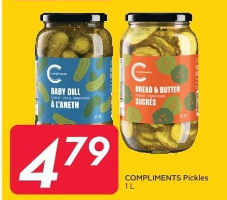 COMPLIMENTS Pickles 1 L