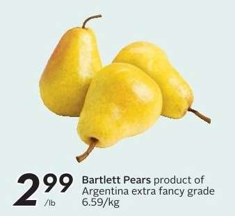 BARTLETT PEARS
