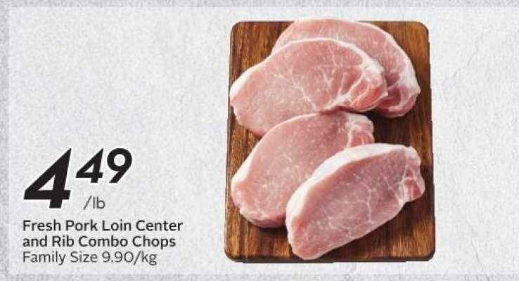 Fresh Pork Loin Center and Rib Combo Chops