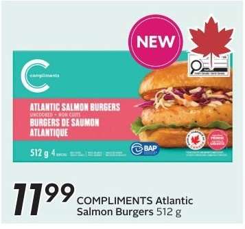 COMPLIMENTS Atlantic Salmon Burgers