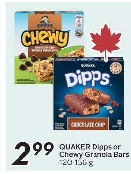 QUAKER DIPPS or CHEWY GRANOLA BARS