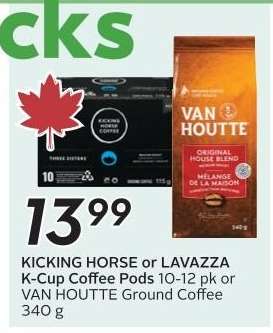 KICKING HORSE or LAVAZZA K-Cup Coffee Pods or VAN HOUTTE Ground Coffee