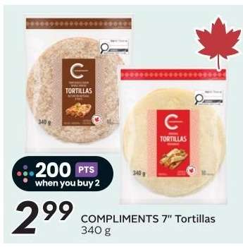 COMPLIMENTS 7" Tortillas