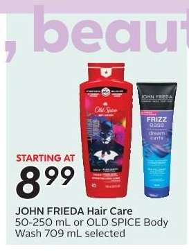 JOHN FRIEDA Hair Care or OLD SPICE Body Wash