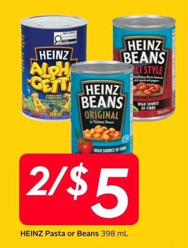 HEINZ PASTA or BEANS