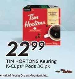 TIM HORTONS Keurig K-Cups Pods 30 pk