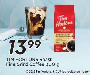 TIM HORTONS Roast Fine Grind Coffee 300 g