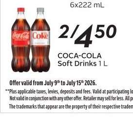 COCA-COLA Soft Drinks 1 L