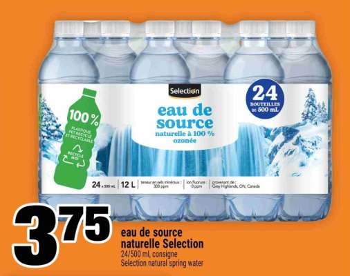 EAU DE SOURCE NATURELLE SELECTION