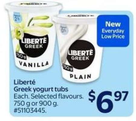 Liberte Greek Yogurt Tubs