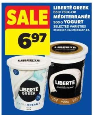 LIBERTÉ Greek or Méditerranée Yogurt