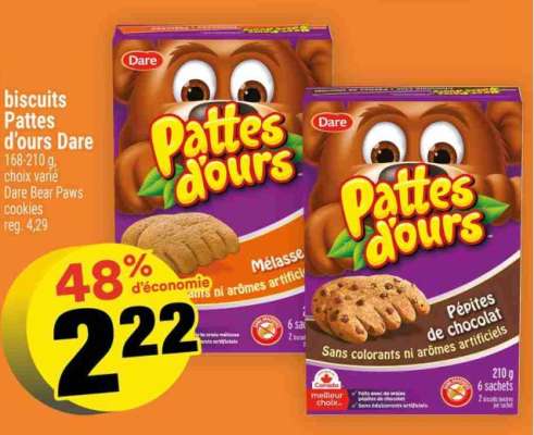 BISCUITS PATTES D'OURS DARE