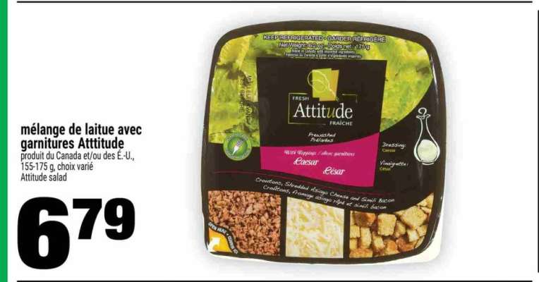 mélange de laitue avec garnitures Attitude