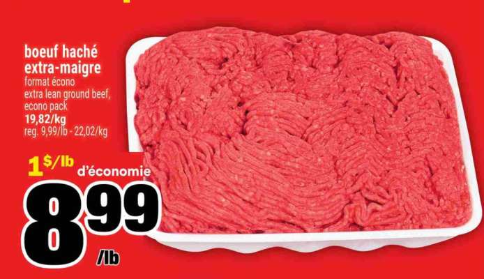 bœuf haché extra-maigre