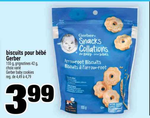 biscuits pour bébé Gerber