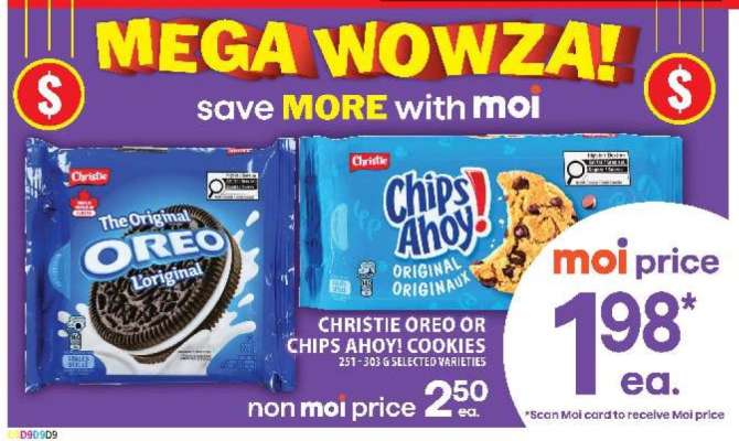 CHRISTIE OREO OR CHIPS AHOY! COOKIES