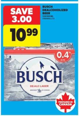 Busch Dealcoholized Beer
