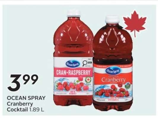 OCEAN SPRAY CRANBERRY COCKTAIL