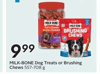 MILK-BONE Dog Treats or Brushing Chews