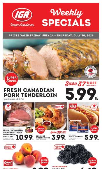IGA Simple Goodness Flyer - July 24, 2026 - July 30, 2026.