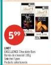 LINDT EXCELLENCE CHOCOLATE BARS