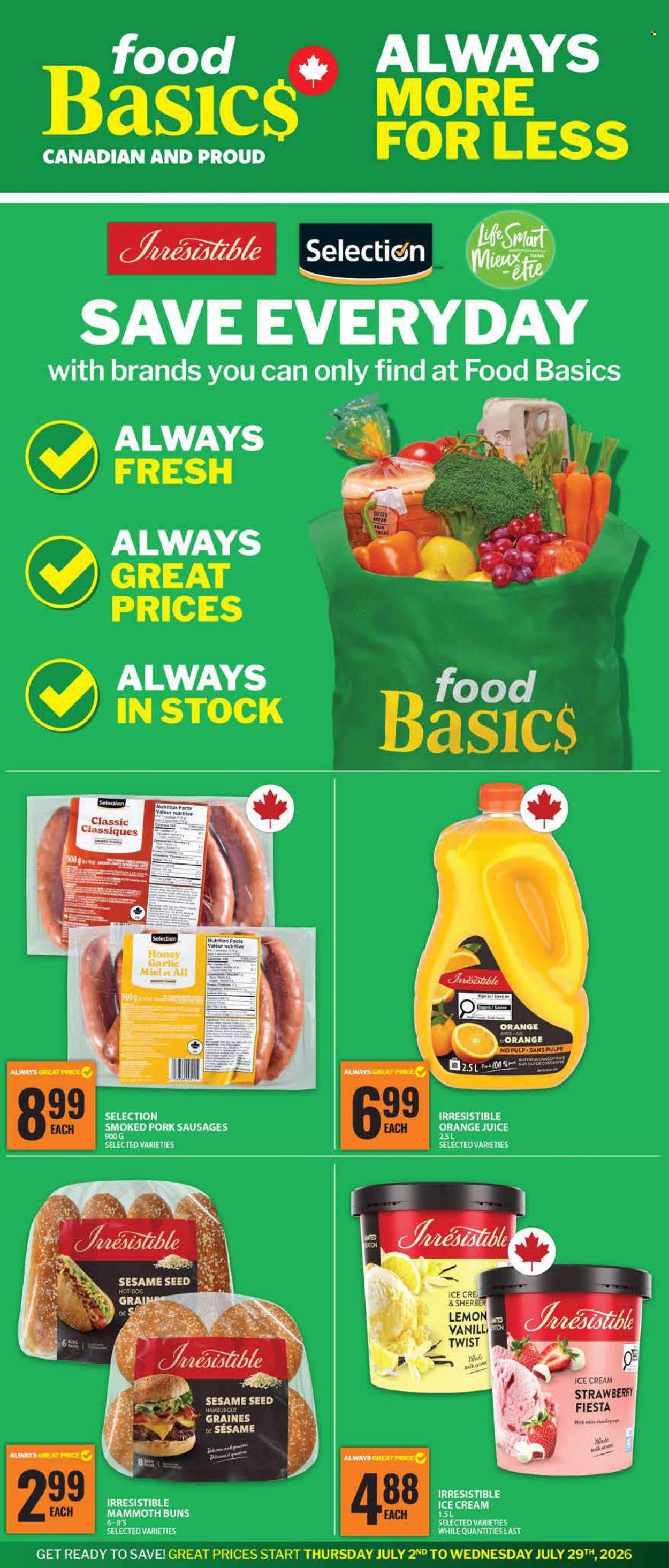 Food Basics flyer - July 23, 2026 - July 29, 2026. Page 1