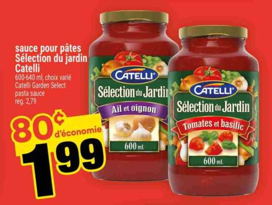 SAUCE POUR PÂTES SÉLECTION DU JARDIN CATELLI