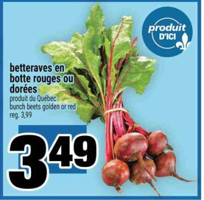 betteraves en botte rouges ou dorées