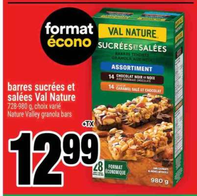 barres sucrées et salées Val Nature