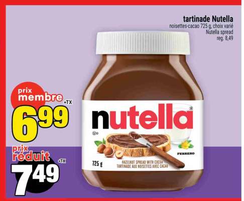 TARTINADE NUTELLA