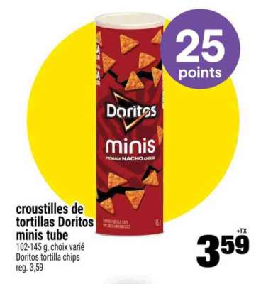 croustilles de tortillas Doritos minis tube