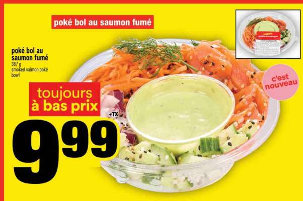 poké bol au saumon fumé