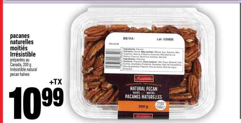 pacanes naturelles moitiés Irrésistible