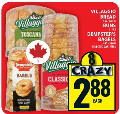 Villaggio Bread, Buns & Dempster's Bagels