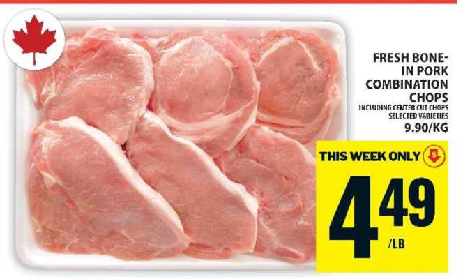 FRESH BONE-IN PORK COMBINATION CHOPS