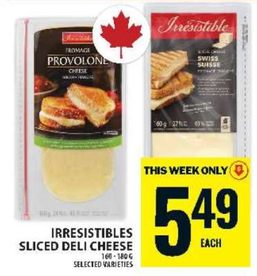 Irresistibles Sliced Deli Cheese