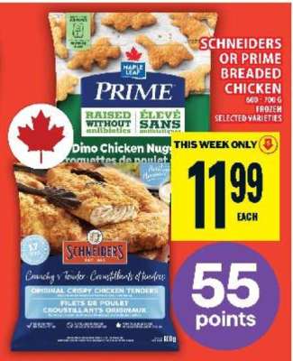 Schneiders or Prime Breaded Chicken