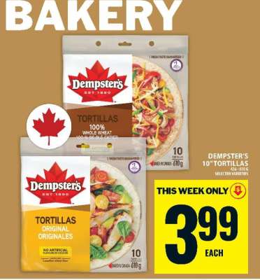 DEMPSTER’S 10” TORTILLAS