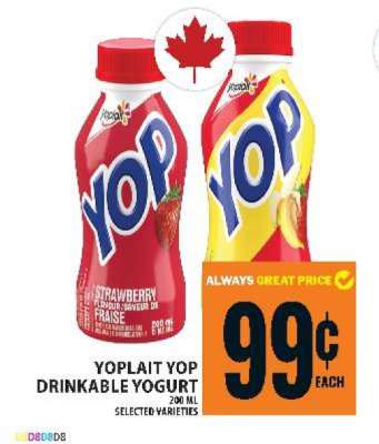 Yoplait Yop Drinkable Yogurt