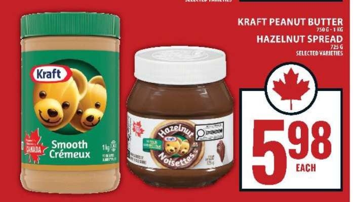 KRAFT PEANUT BUTTER / HAZELNUT SPREAD