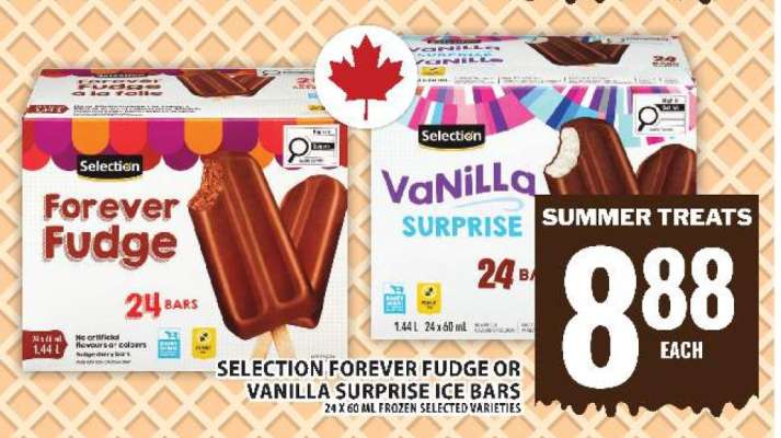 SELECTION FOREVER FUDGE OR VANILLA SURPRISE ICE BARS